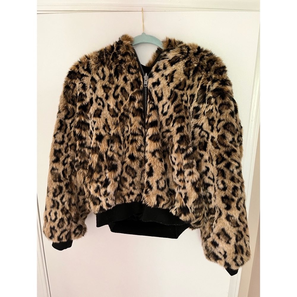 American Eagle Outfitters Reversible Leopard Bomber Jacket size XS